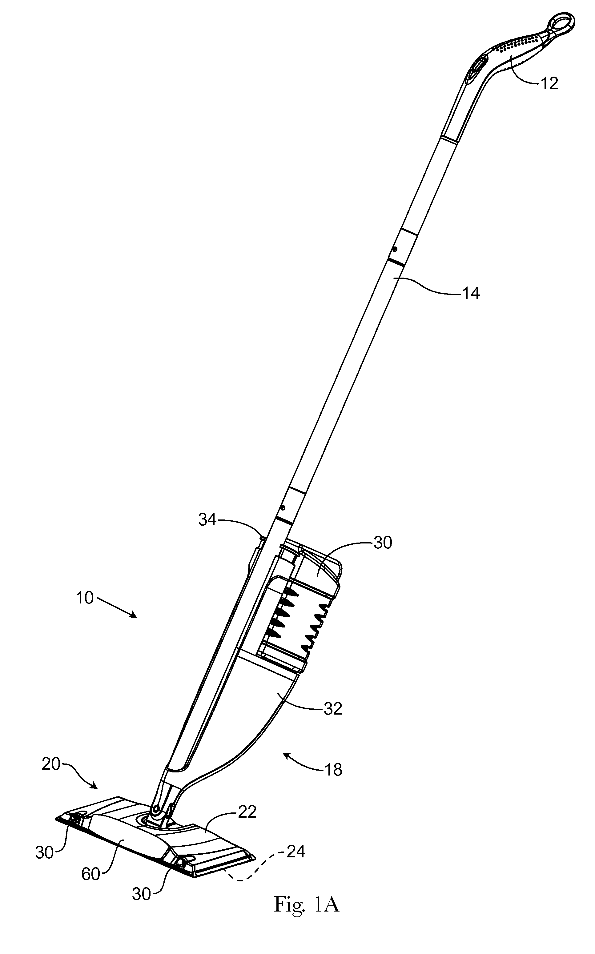 Plural nozzle cleaning implement