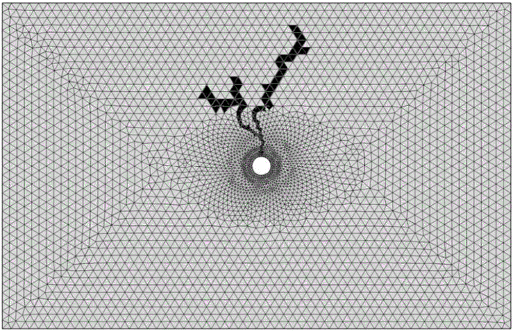 Coal bed high-pressure water injection fracturing-flow seeping value simulation method