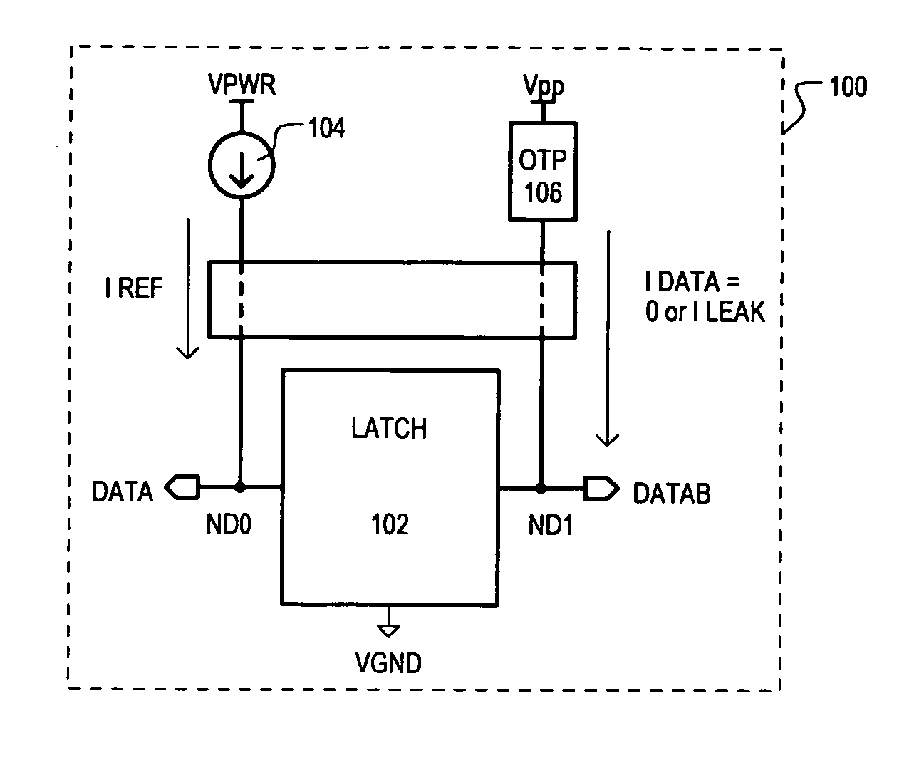One time programmable latch and method