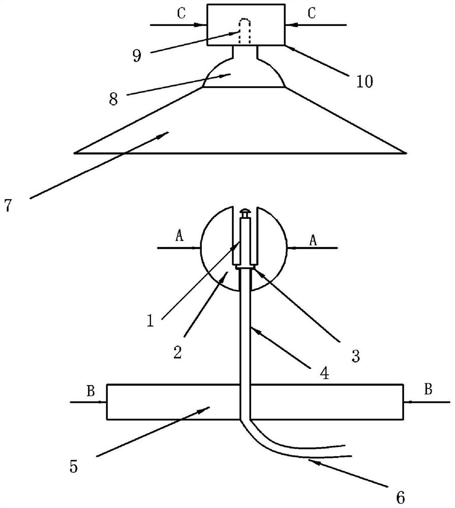 Steel ladle bottom argon blowing automatic butt joint device and using method thereof