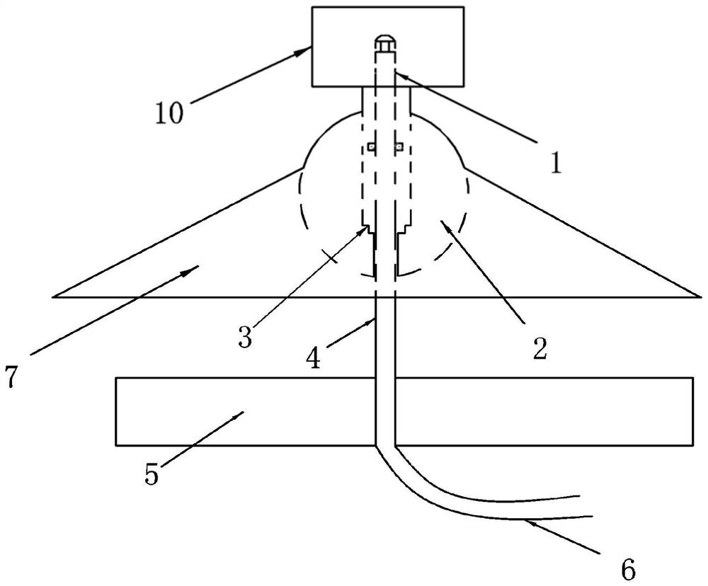 Steel ladle bottom argon blowing automatic butt joint device and using method thereof