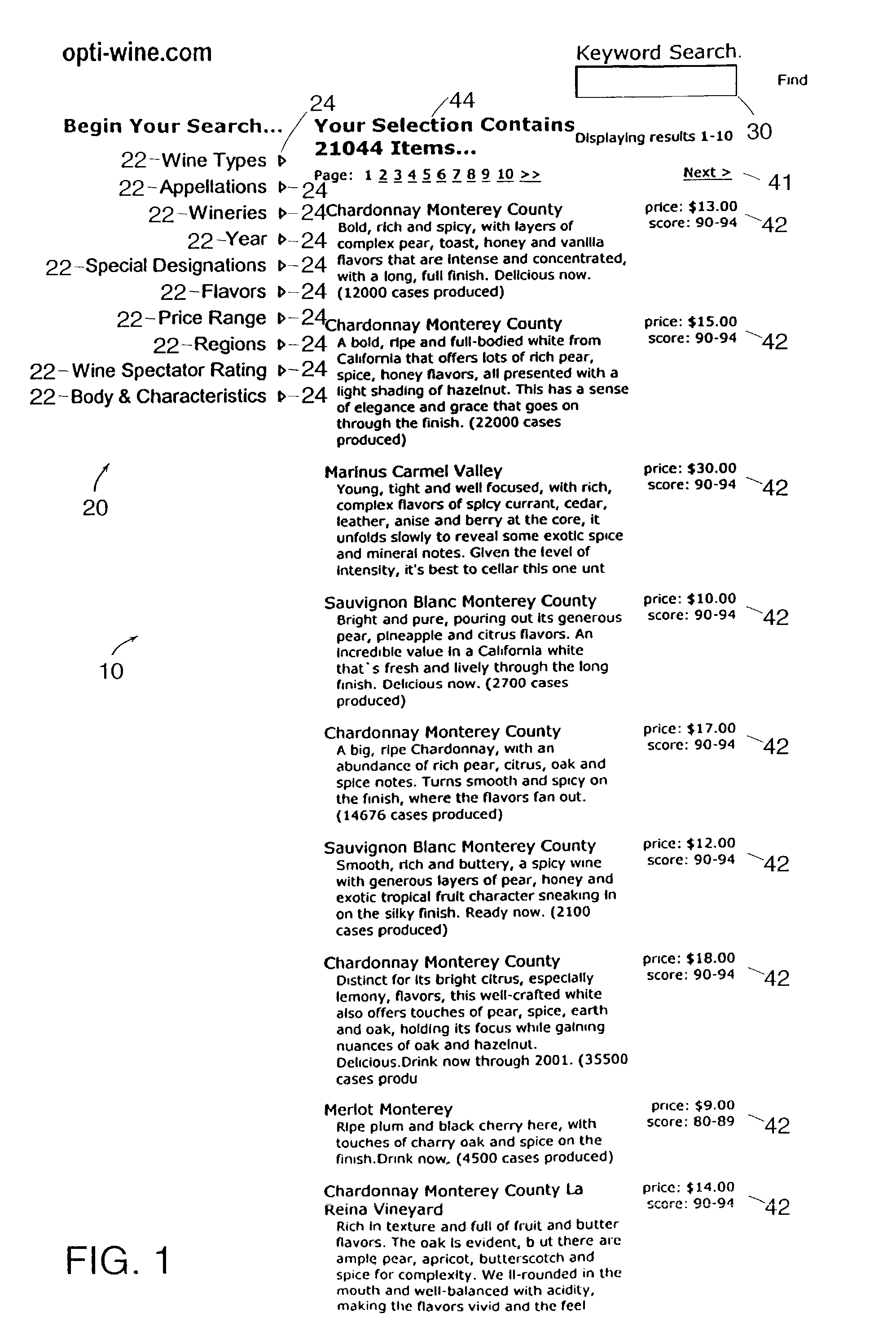 System and method for manipulating content in a hierarchical data-driven search and navigation system