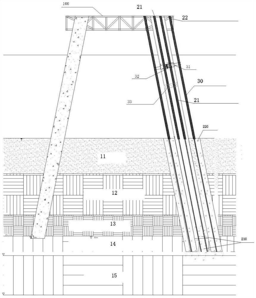 Grouting reinforcement method for collapse of stratum around marine deepwater inclined pile