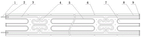 Plate heat-conducting strip of groove pulsating heat pipe and process