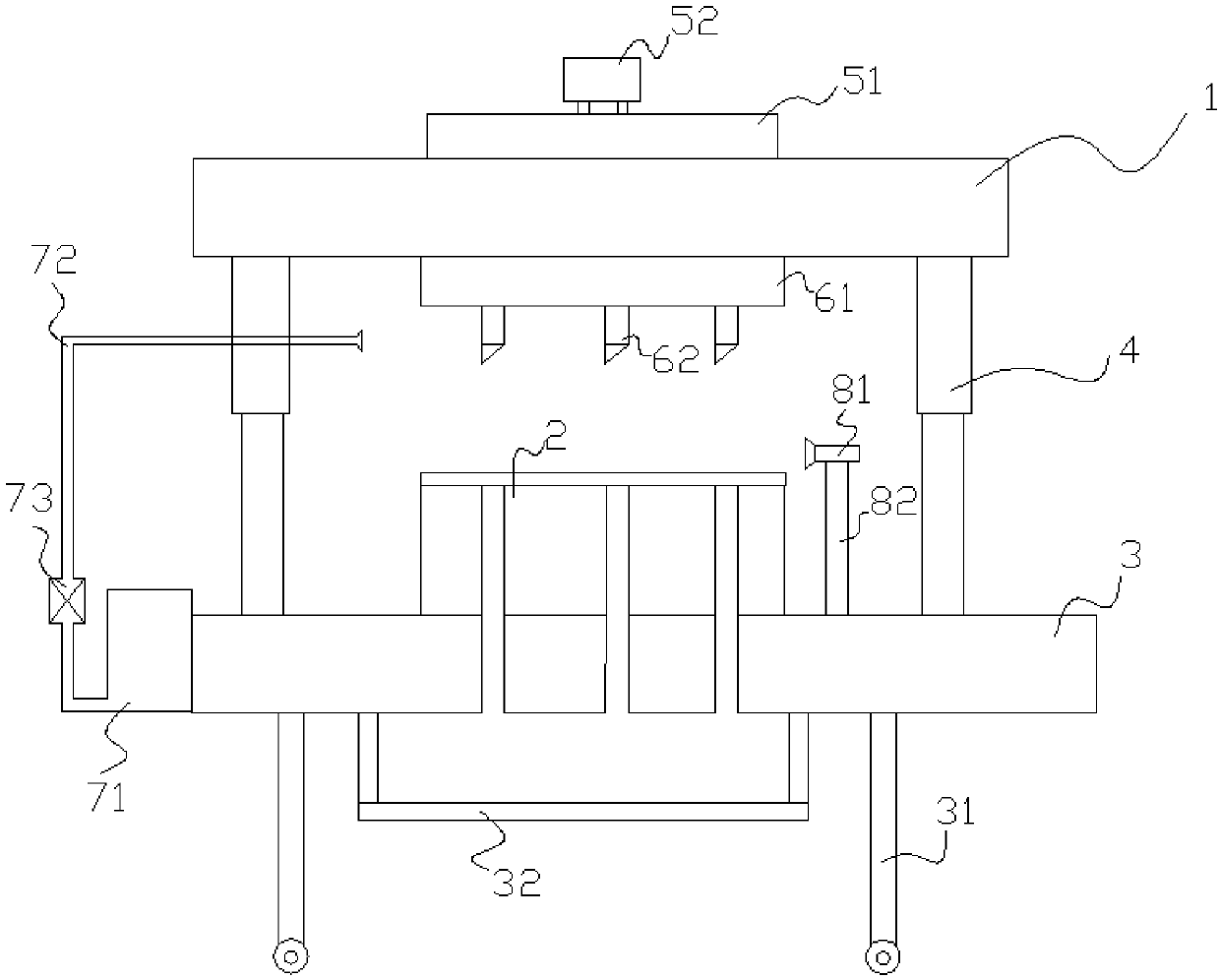 Die with temperature control function