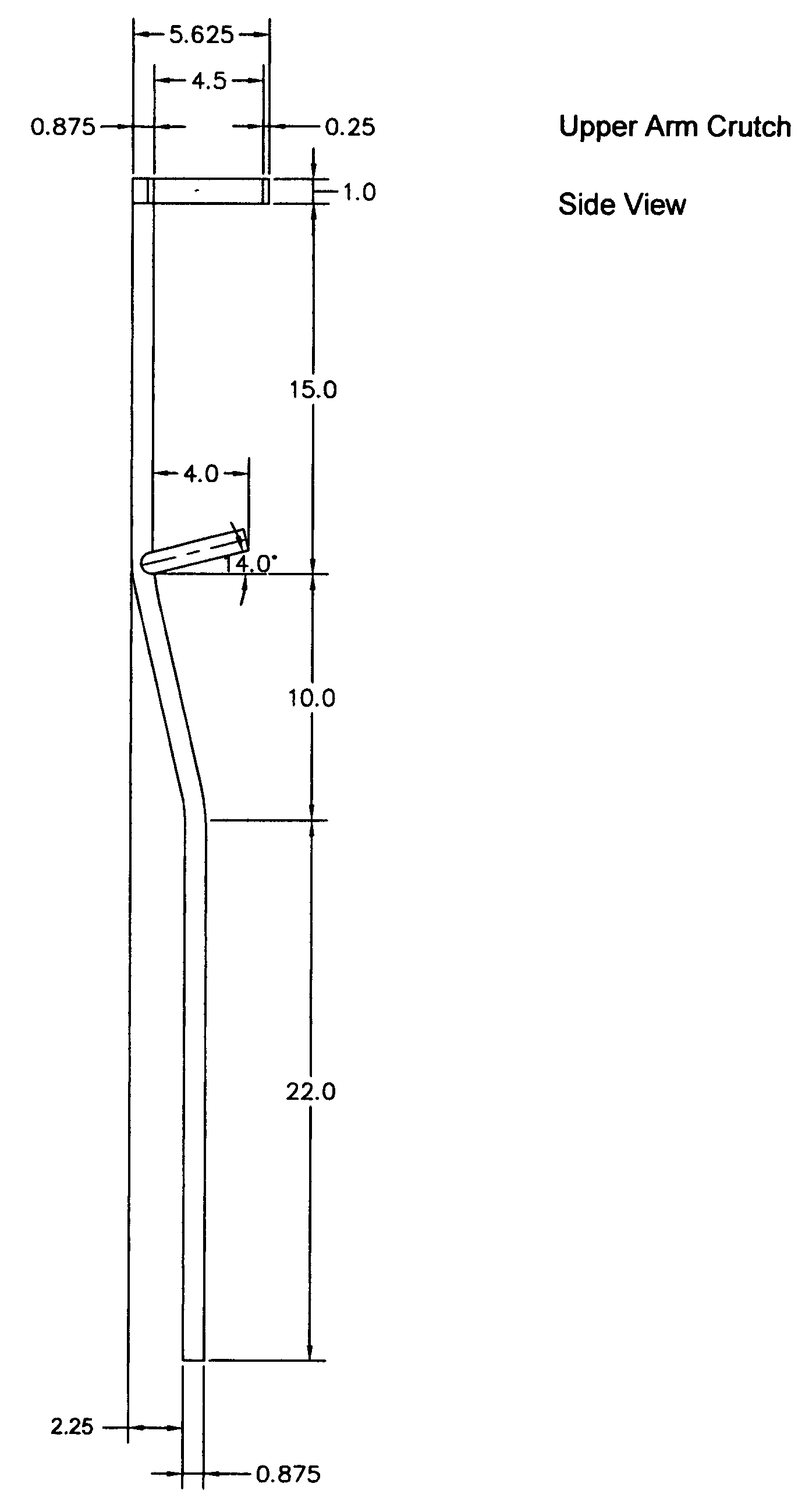 Upper arm crutch