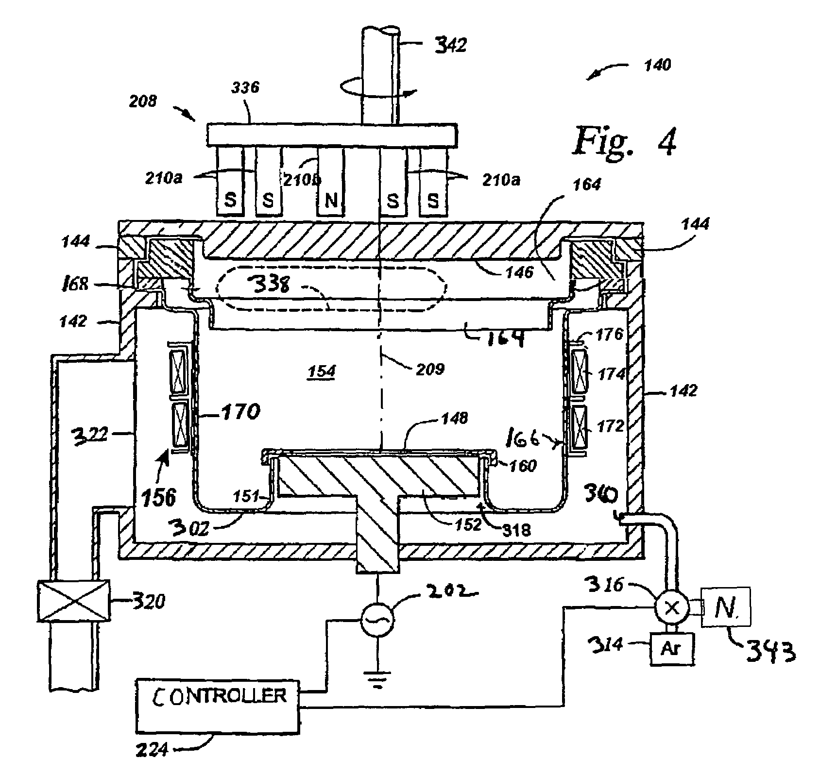Self-ionized and capacitively-coupled plasma for sputtering and resputtering