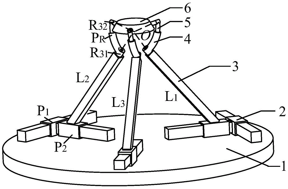 Four-freedom-degree parallel mechanism achieving complete decoupling of rotating and moving and provided with arc moving pairs