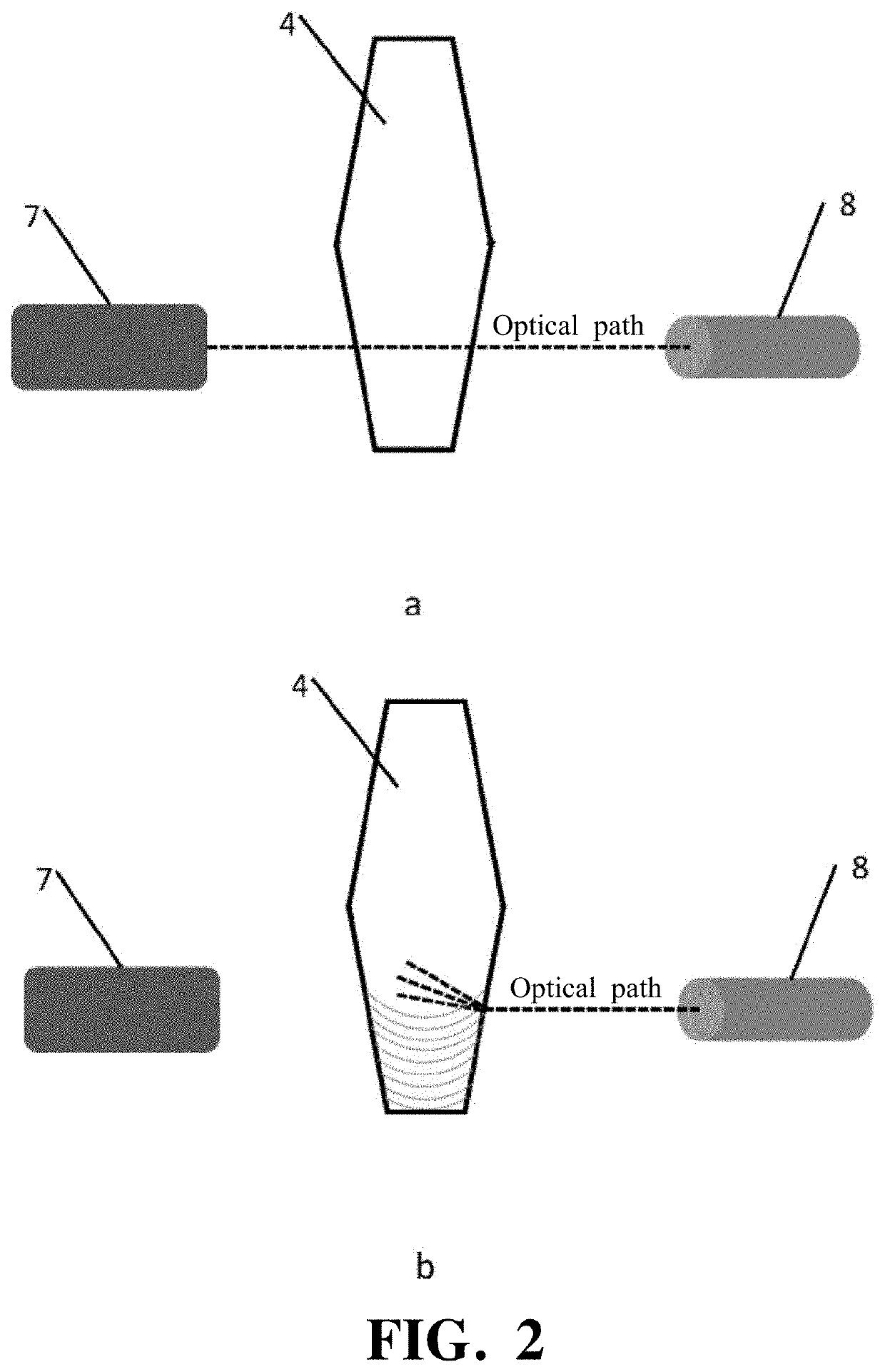 Method to check the consummation of sampling by concave liquid level