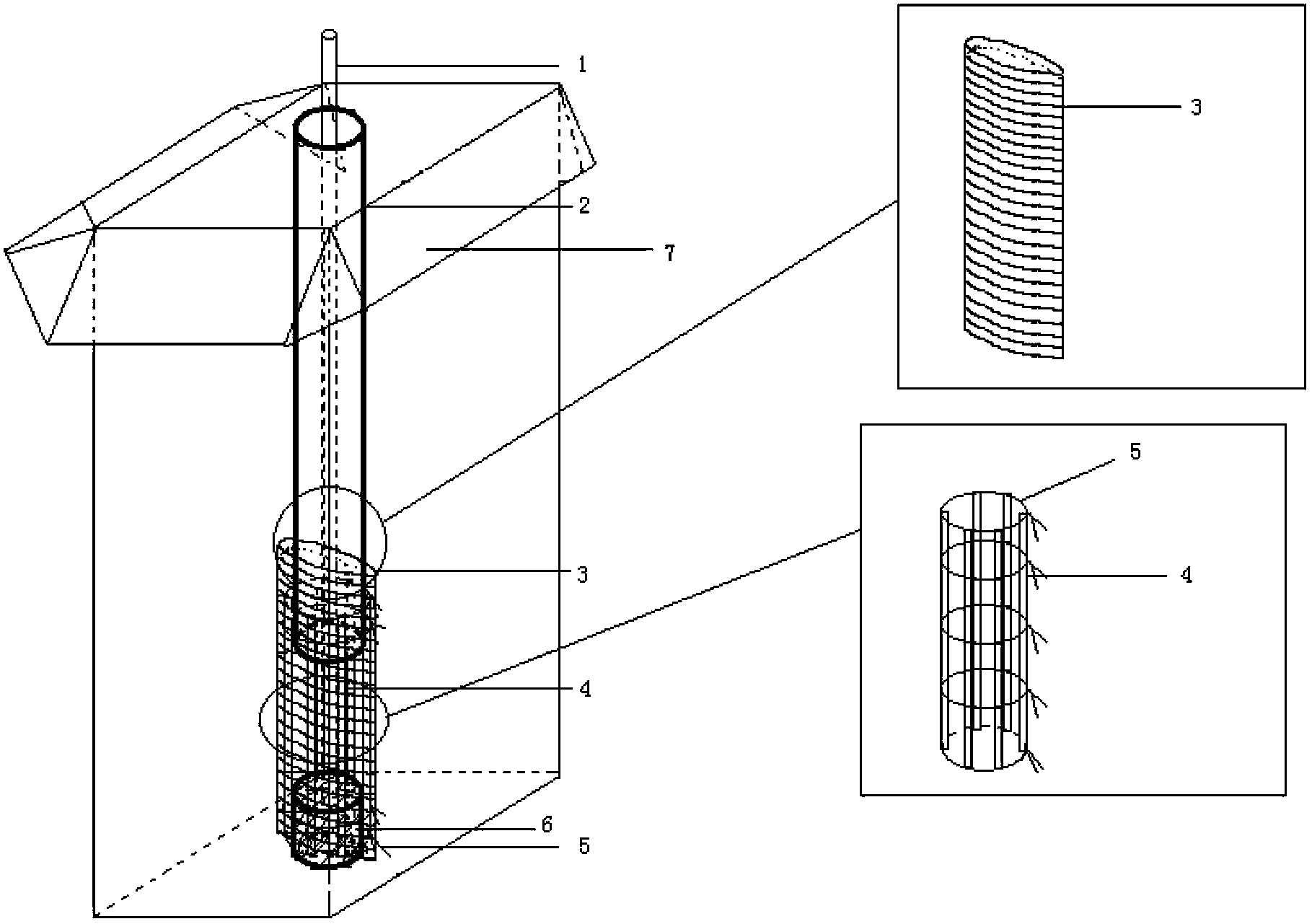 Testing device for simulating buried depth and adjustment of underground water level of soil