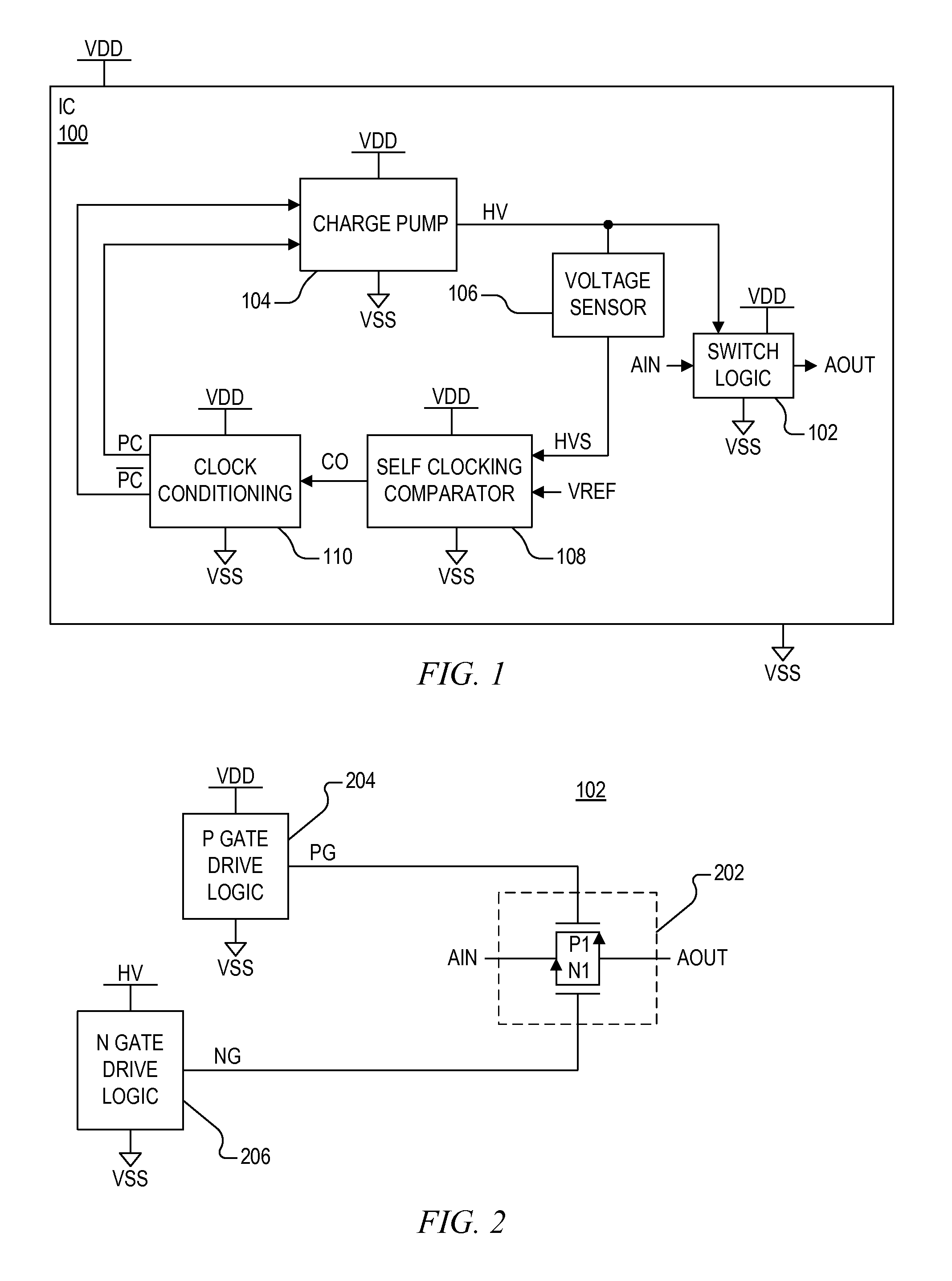 Self clocking comparator for a charge pump
