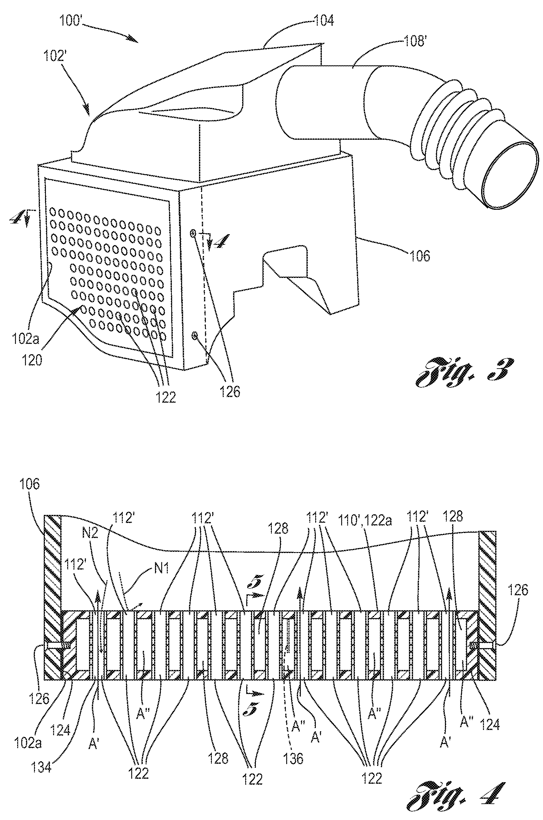 Air induction housing having a perforated wall and interfacing sound attenuation chamber