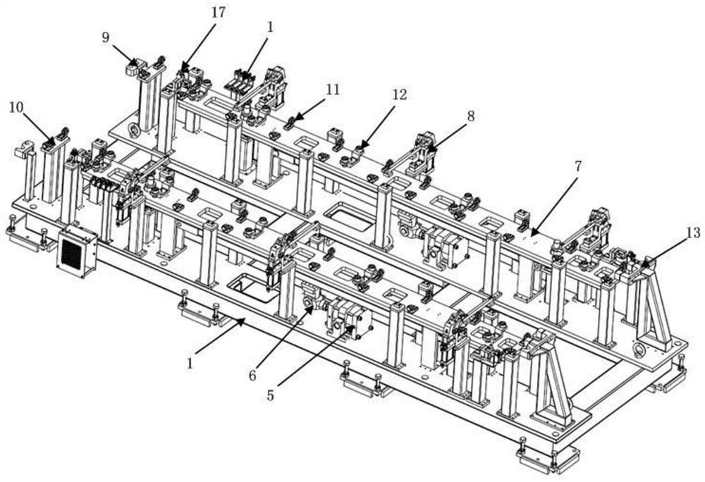 Line-side clamp centering and positioning device