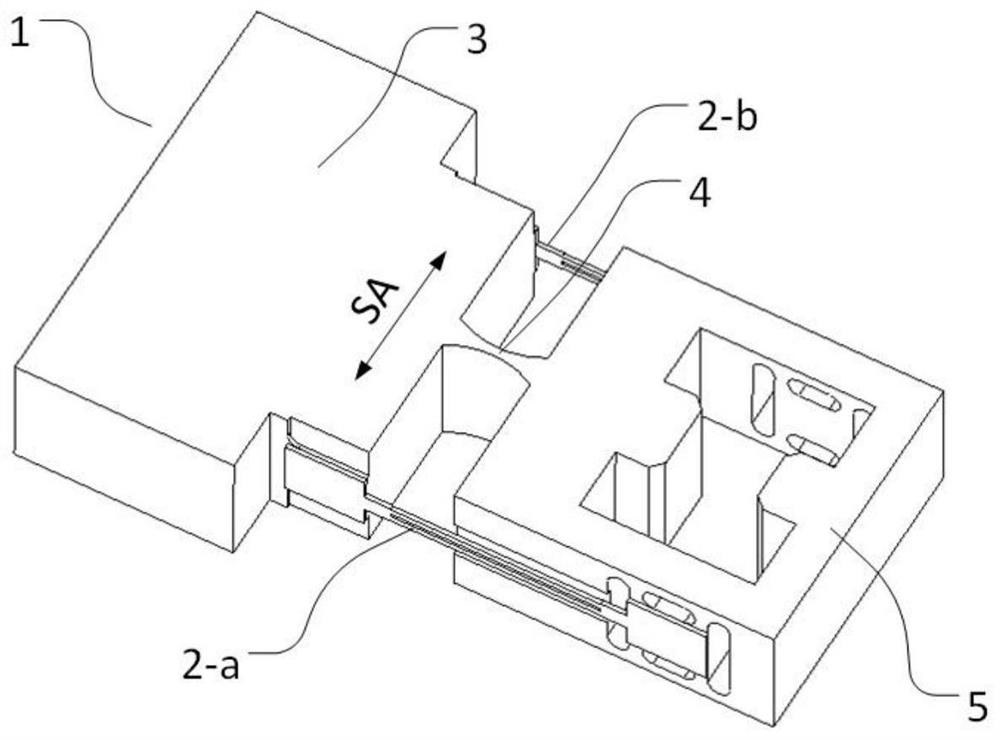 Miniaturized side-mounted differential integrated resonant accelerometer