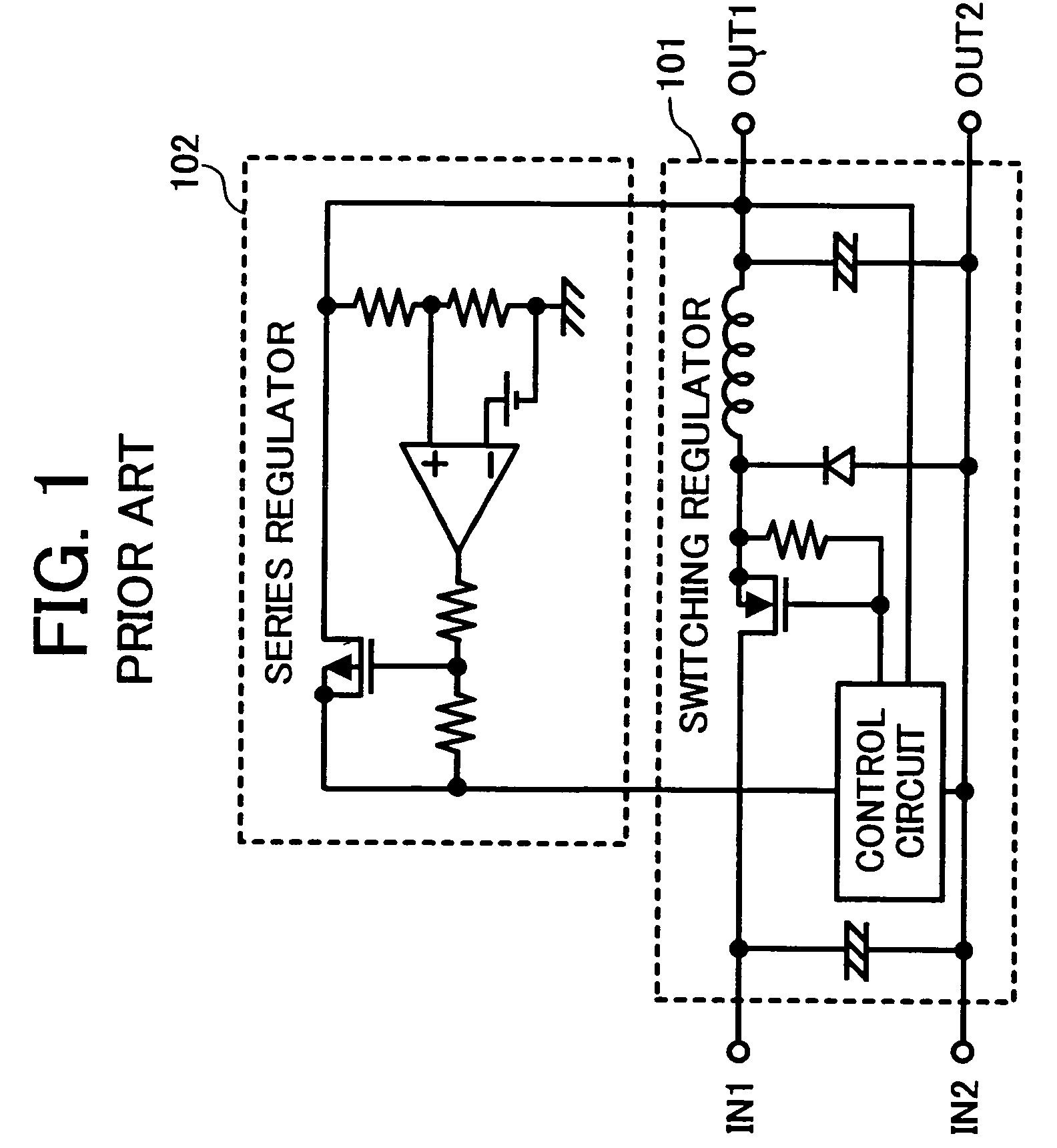 Power linear and switching regulators commonly controlled for plural loads