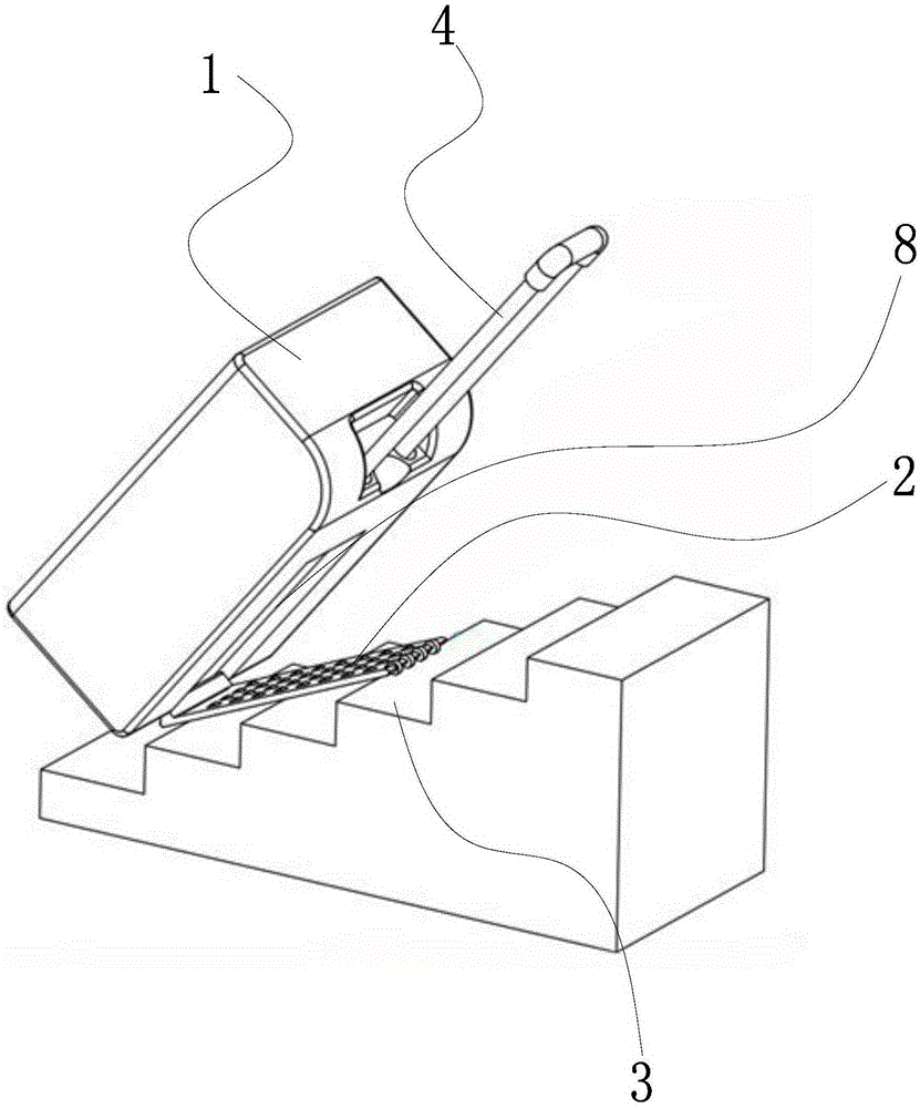 Portable stair-climbing draw-bar box