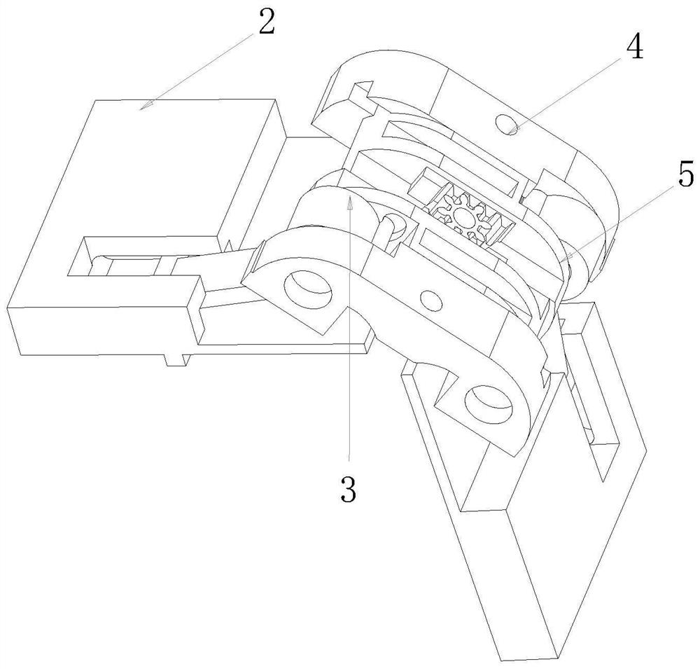 U-shaped inward-folding rotating mechanism of balance wheel sliding groove