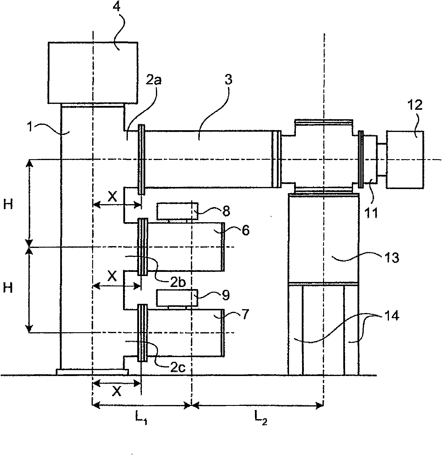 Gas insulation switching device