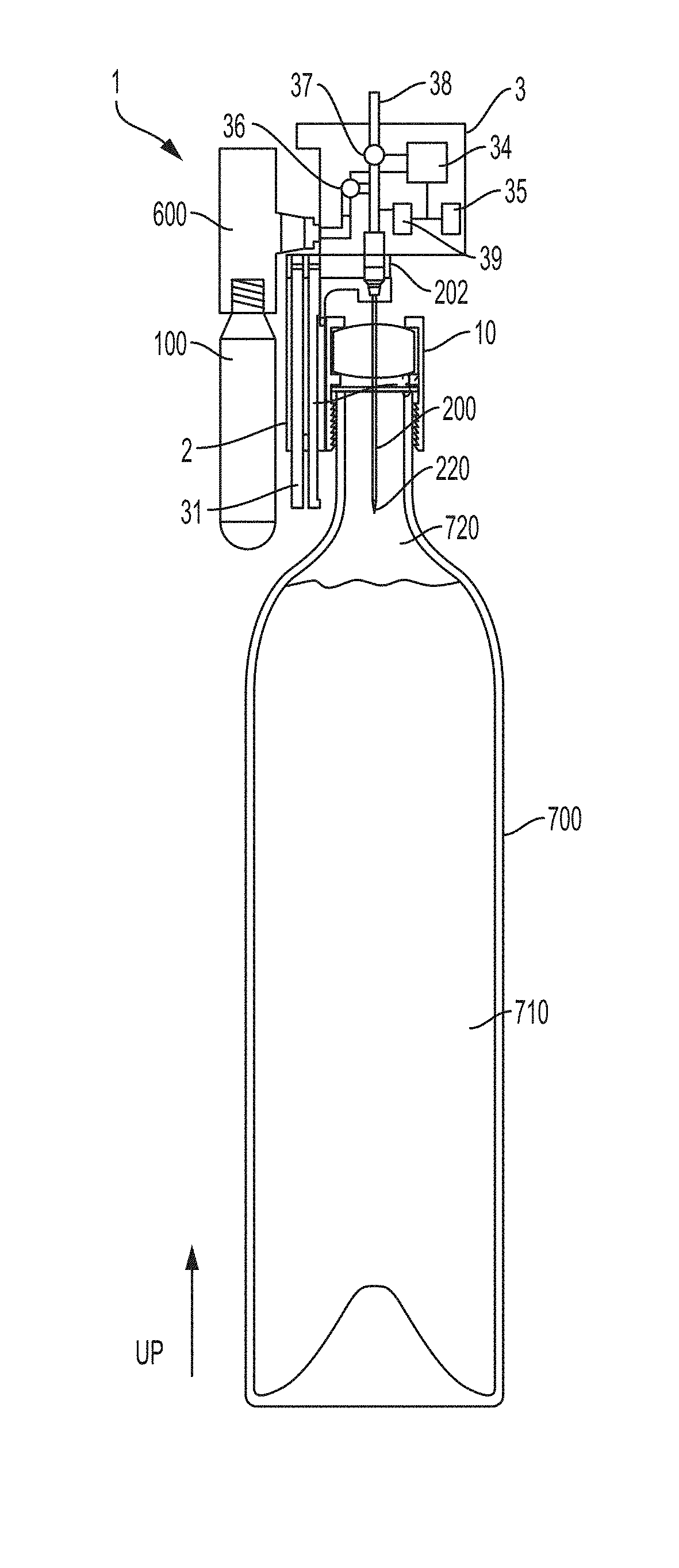 Beverage container cap for use with beverage extractor