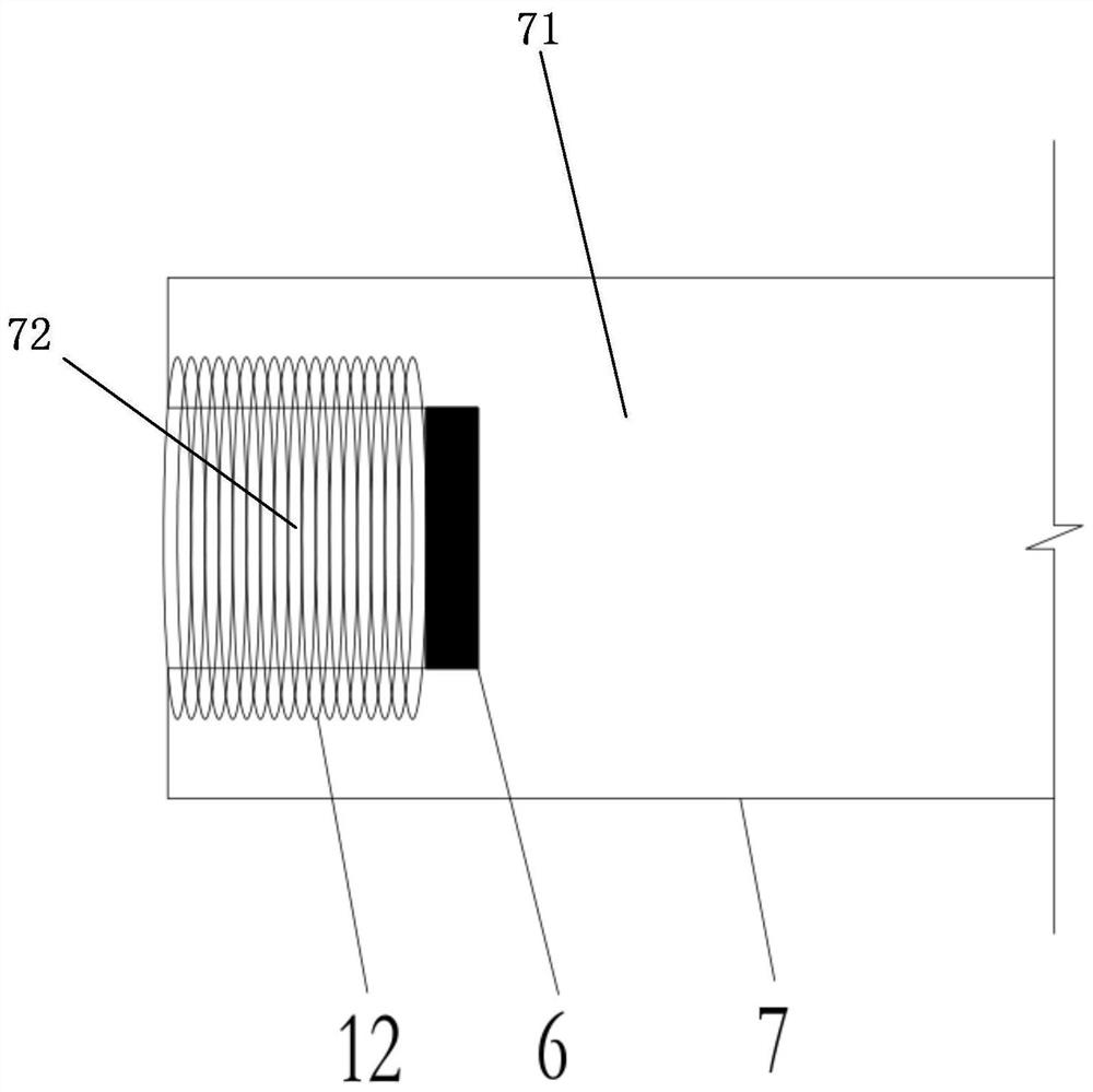 Anchor rod anchoring parameter nondestructive testing device and method based on continuous beam vibration