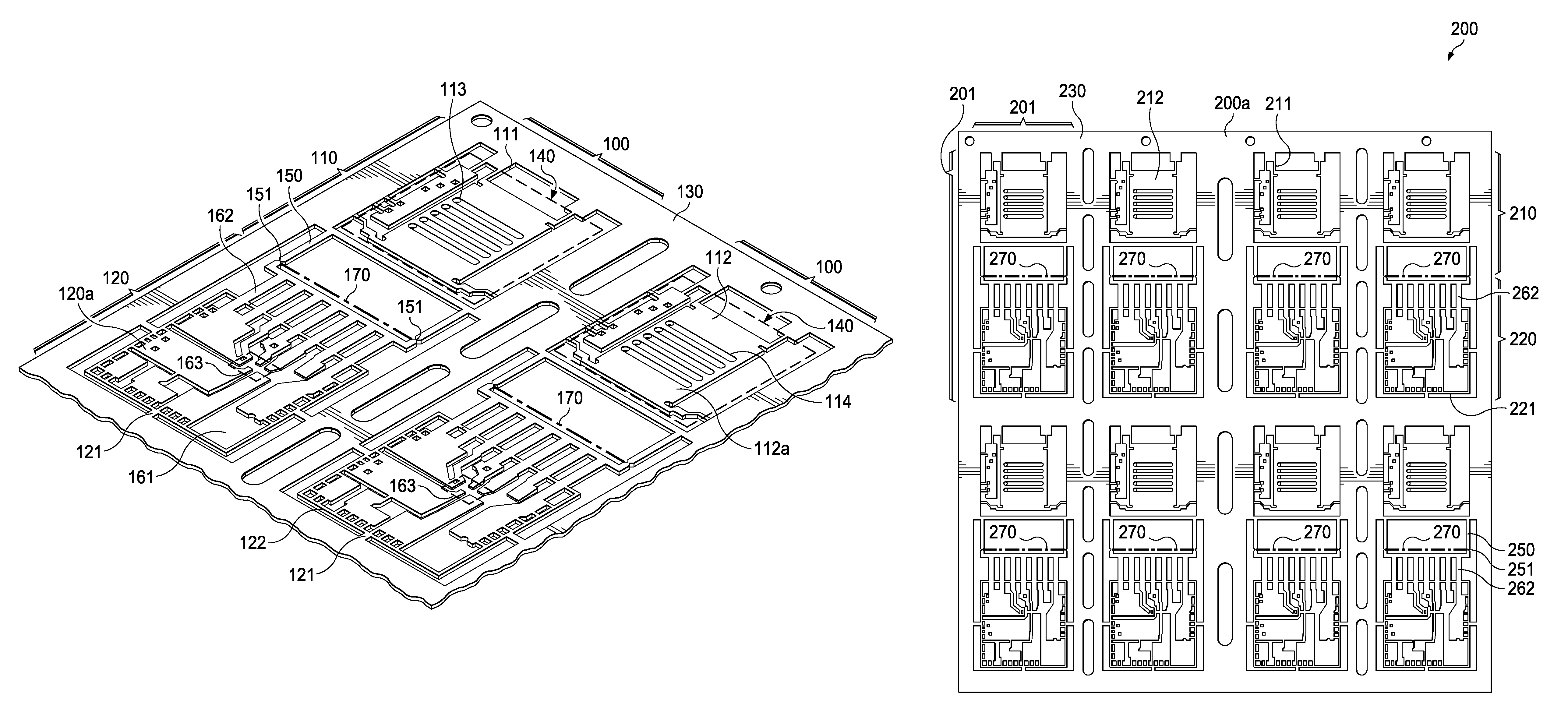 Flippable leadframe for packaged electronic system having vertically stacked chips and components