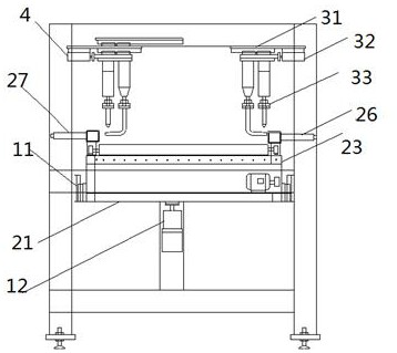 Spot welding machine for four corners of storage plate