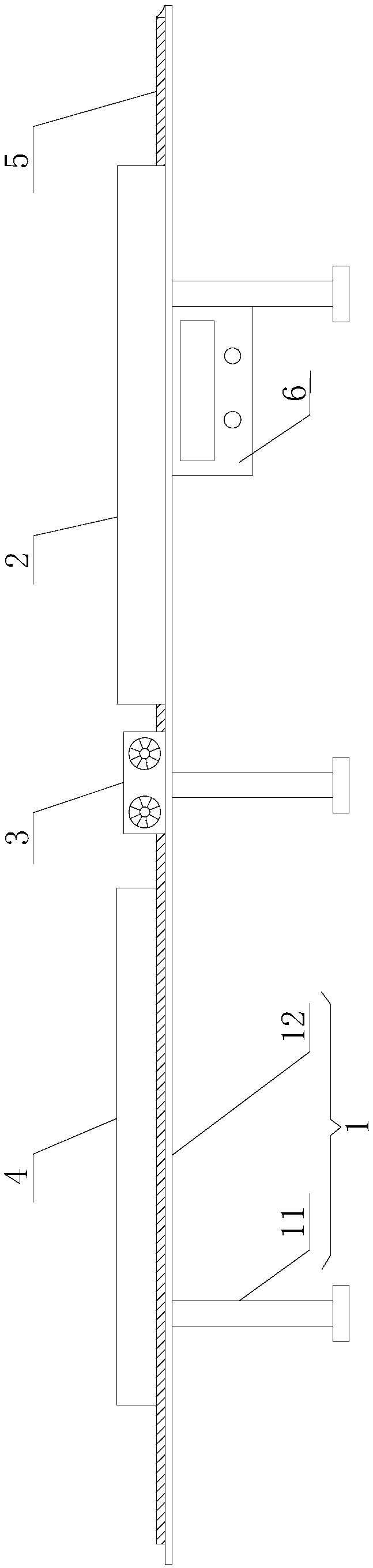 Calibrating table for producing color coextrusion materials and operation and control method of calibrating table