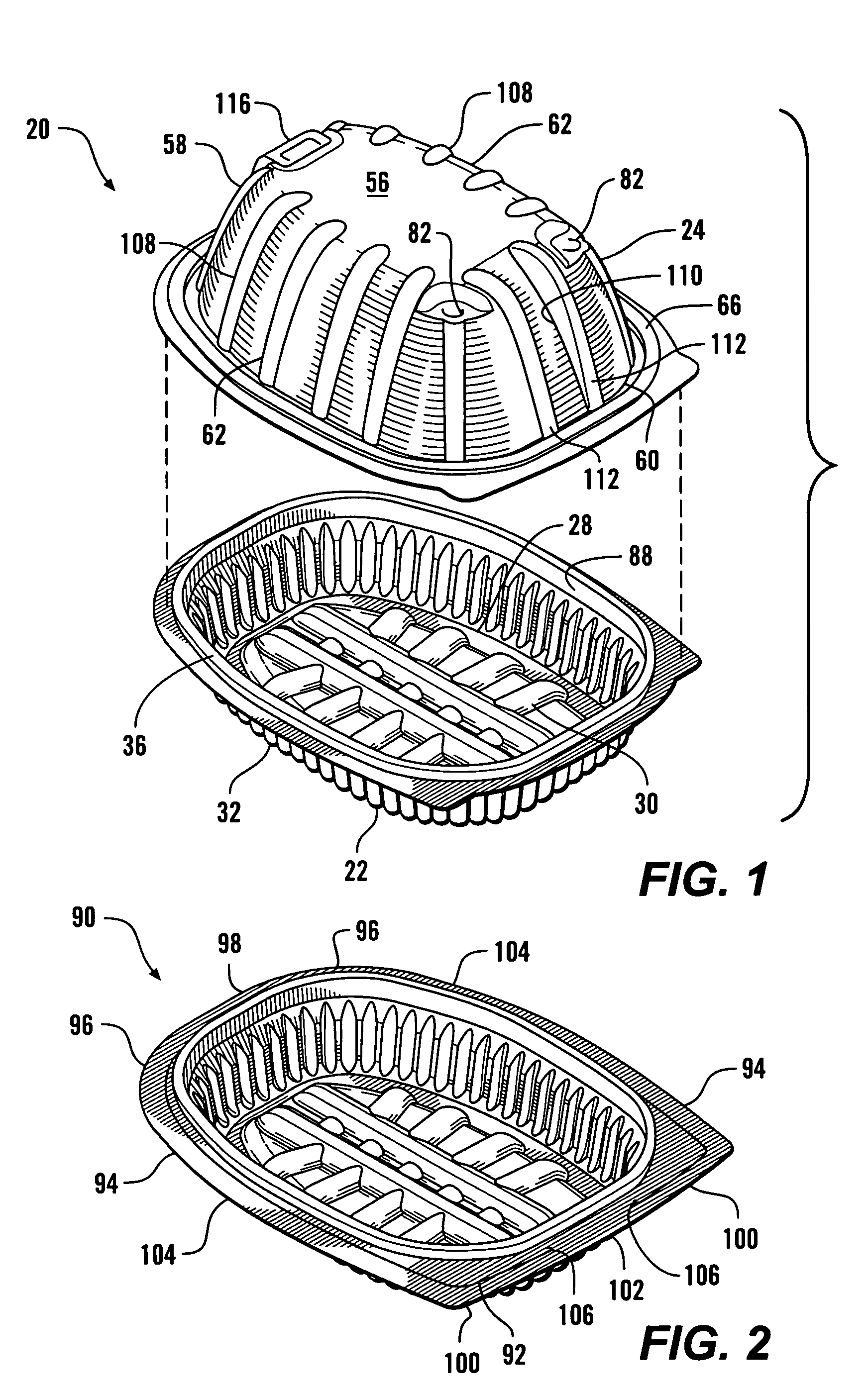 Two-part plastic container