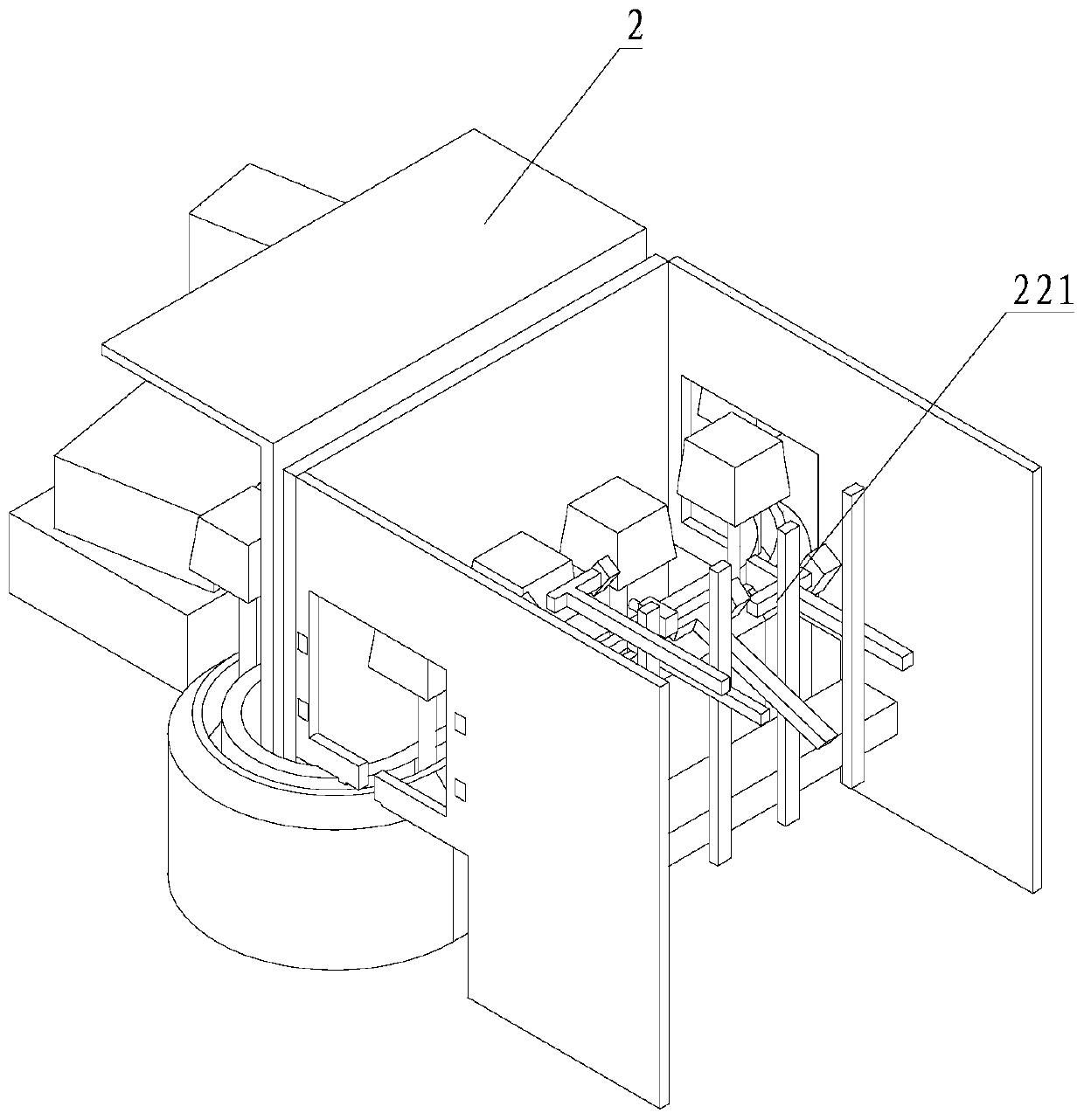 A fully automatic powder spraying equipment