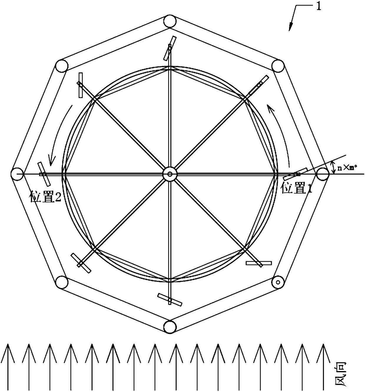 Real-time variable-pitch wind wheel and vertical-axis wind turbine