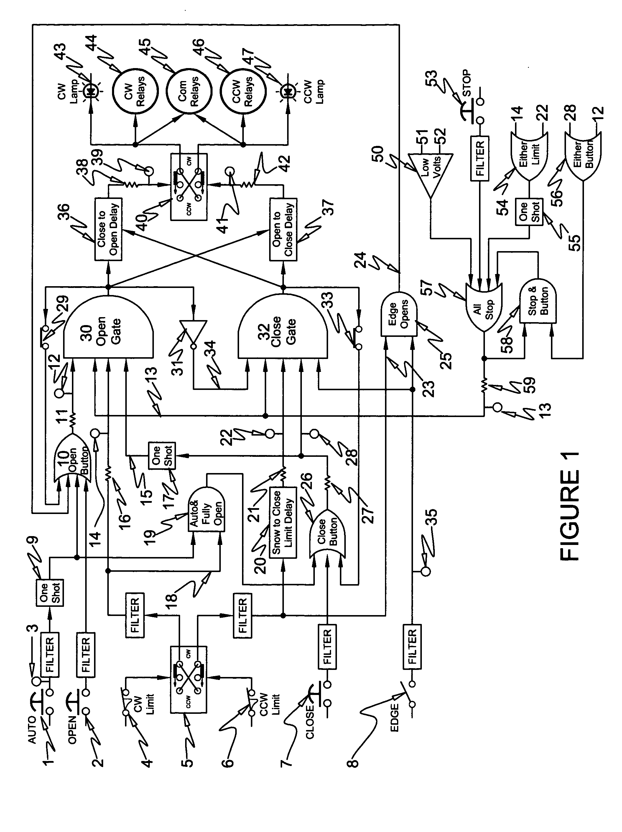 Electronic industrial motor operator control system