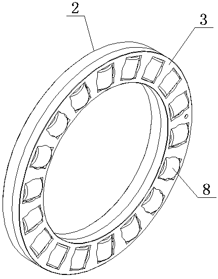 Check valve bearing with function of preventing frequency vibration