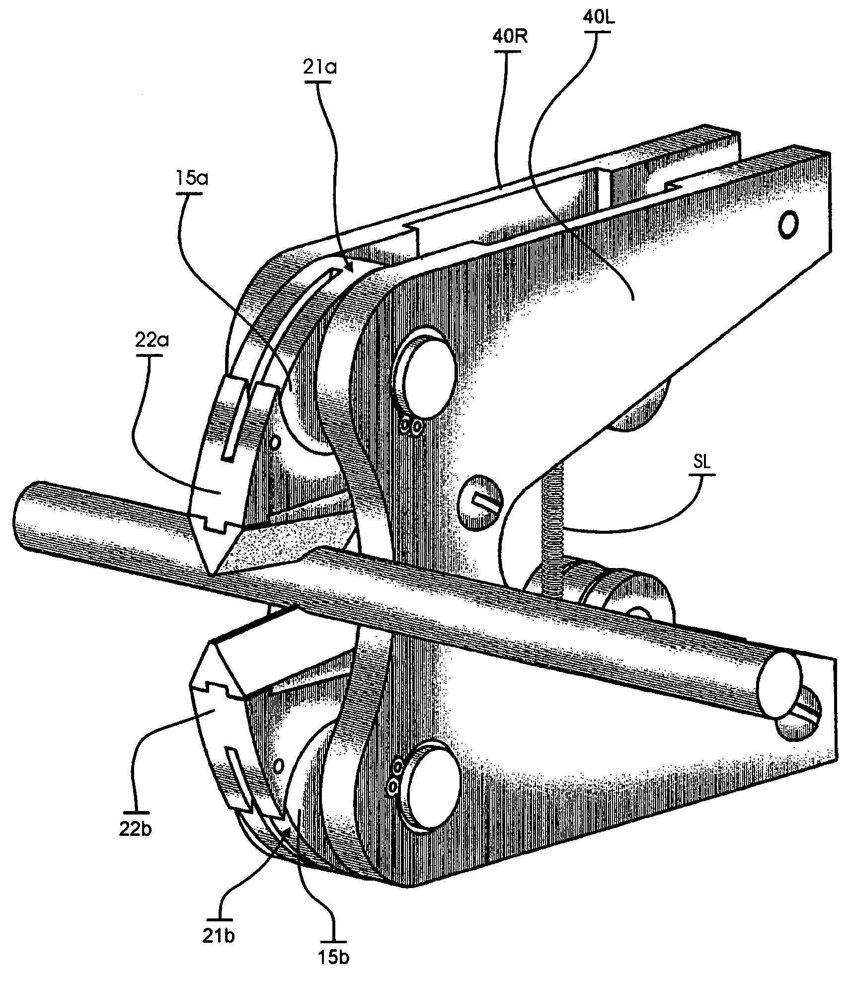 Two-stage attachment for cutting, crimping etc, and mechanical method thereof
