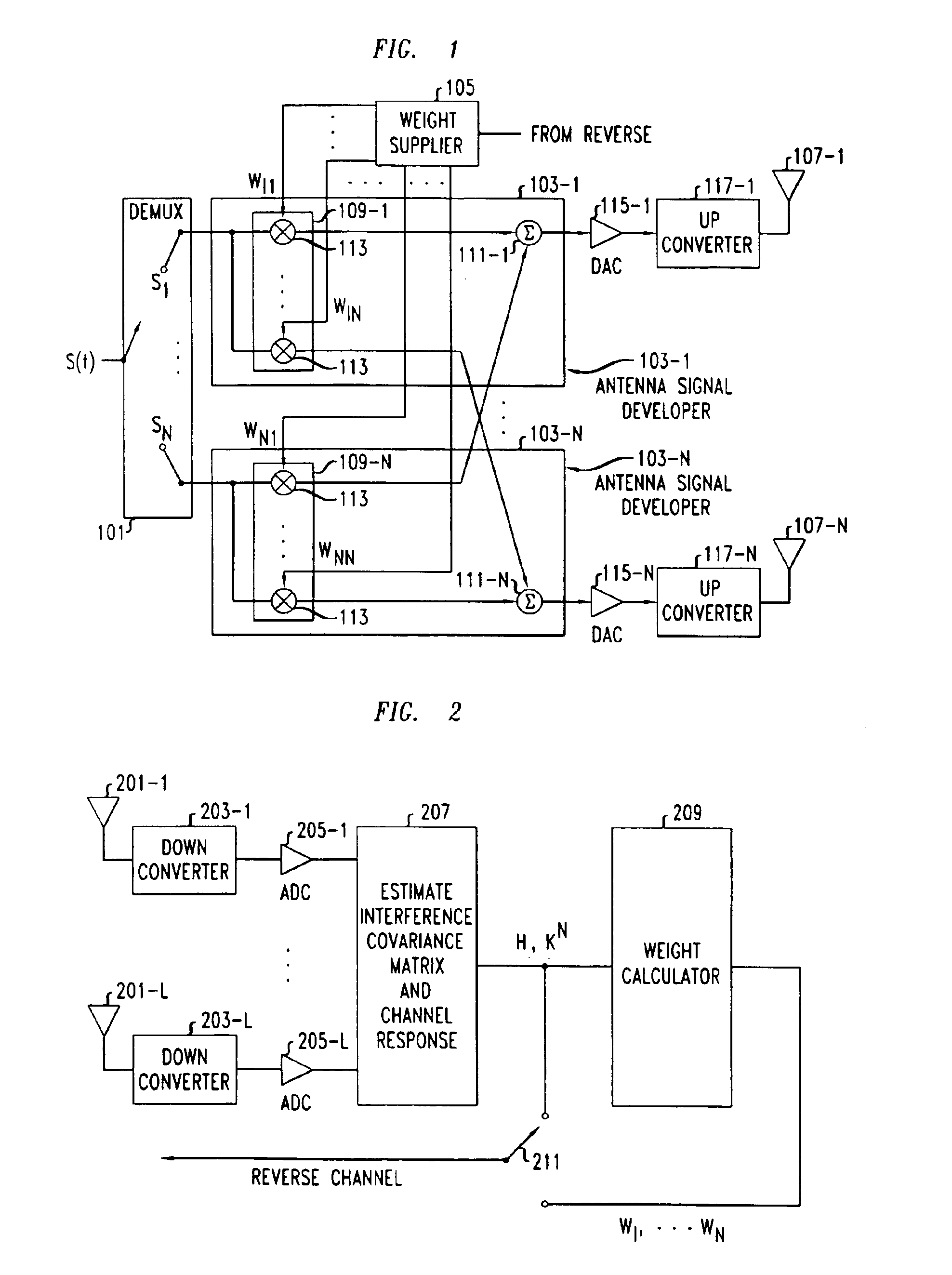 Space-time processing for multiple-input, multiple-output, wireless systems