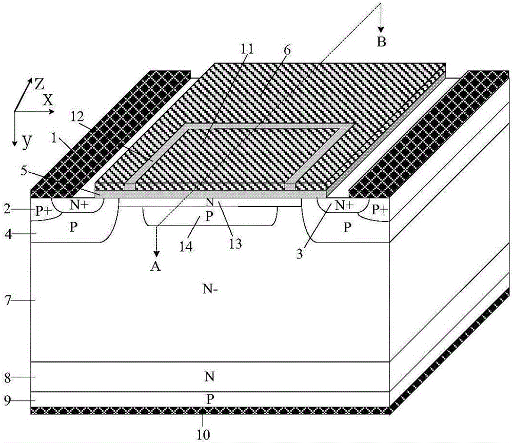 Plane gate IGBT (insulated gate bipolar translator) and manufacturing method thereof