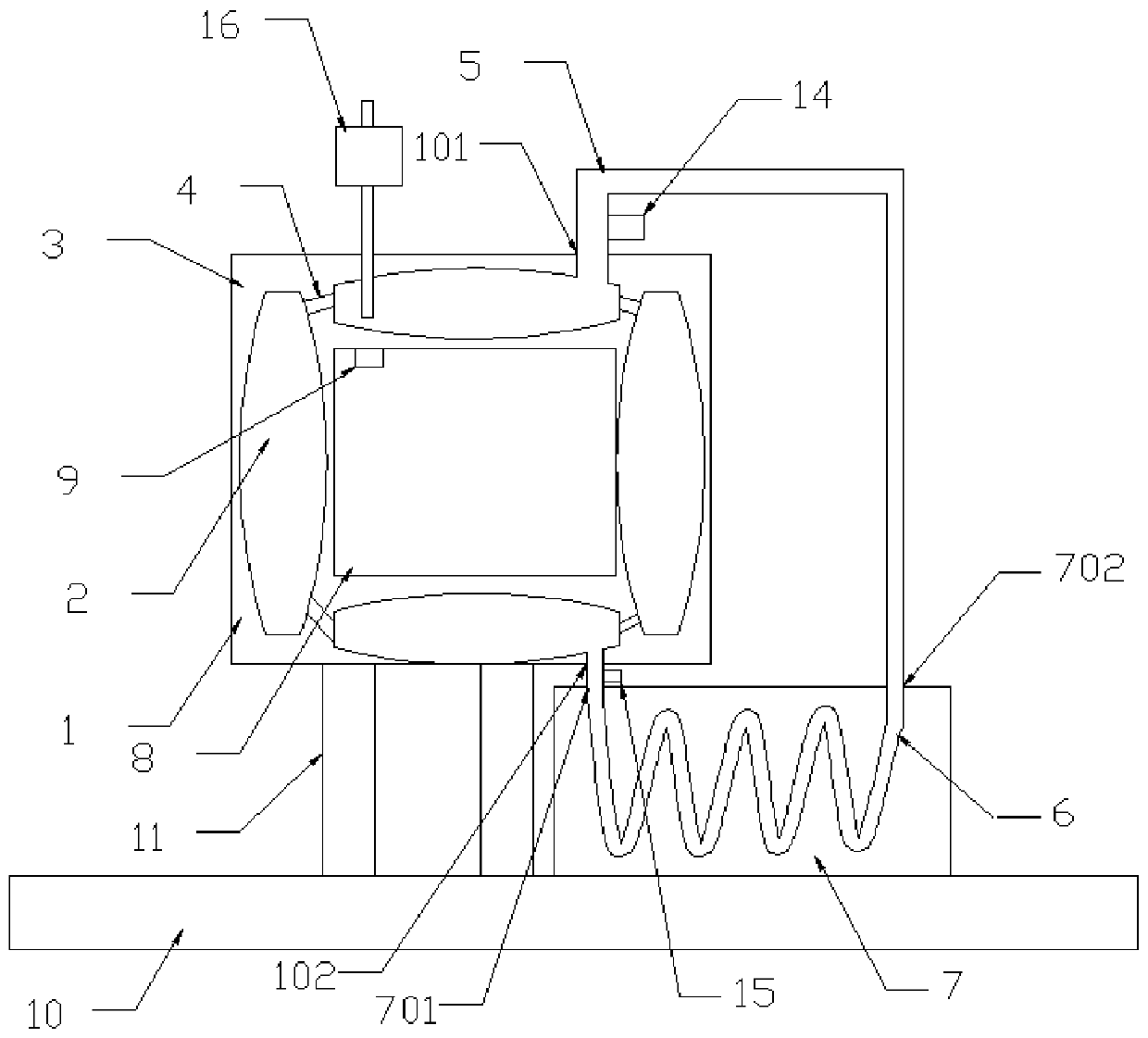 Heat dissipation device of electric tricycle controller