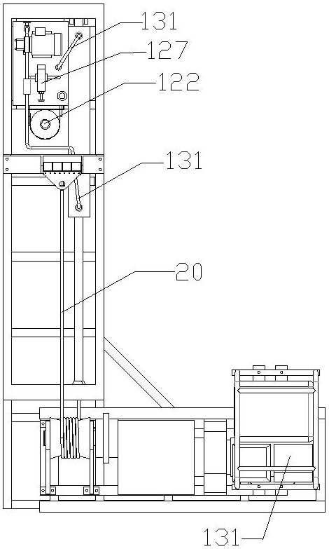 Rapid detection device and method for horizontal winching machine