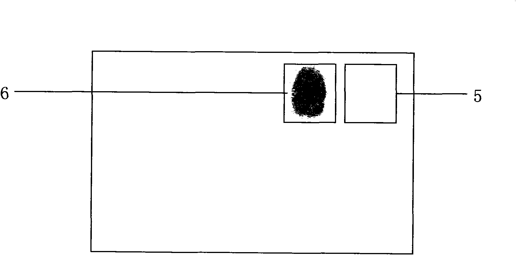 Material device for printing fingerprint identification card