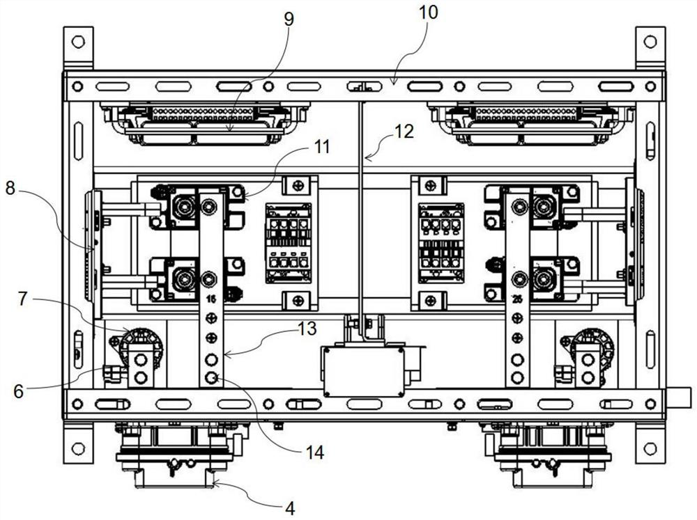 A contactor box for a pure electric rail locomotive