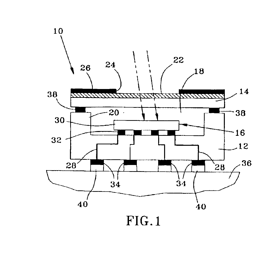 Surface-mount package for an optical sensing device and method of manufacture