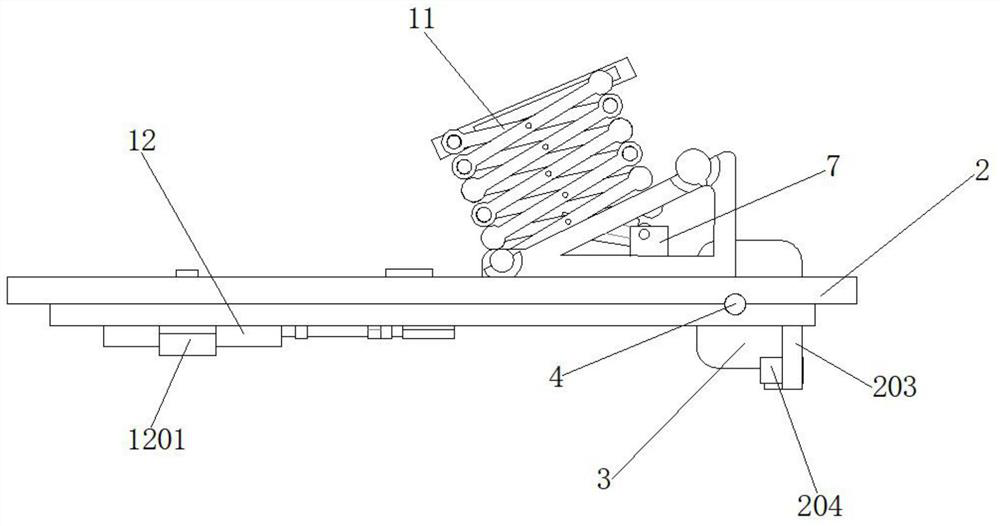 An elevator car roof with the function of rotating ladder