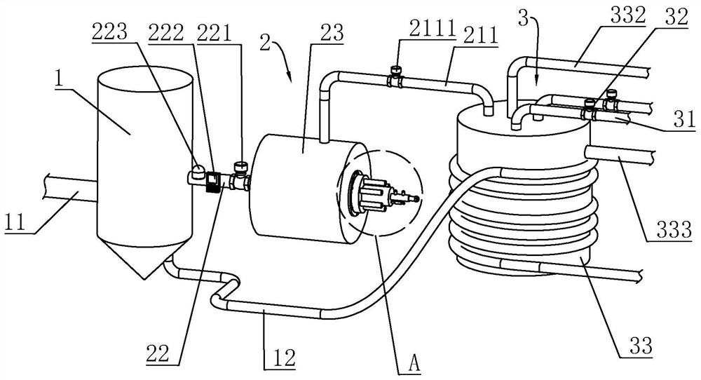 Combustion device with low nitrogen oxide emission