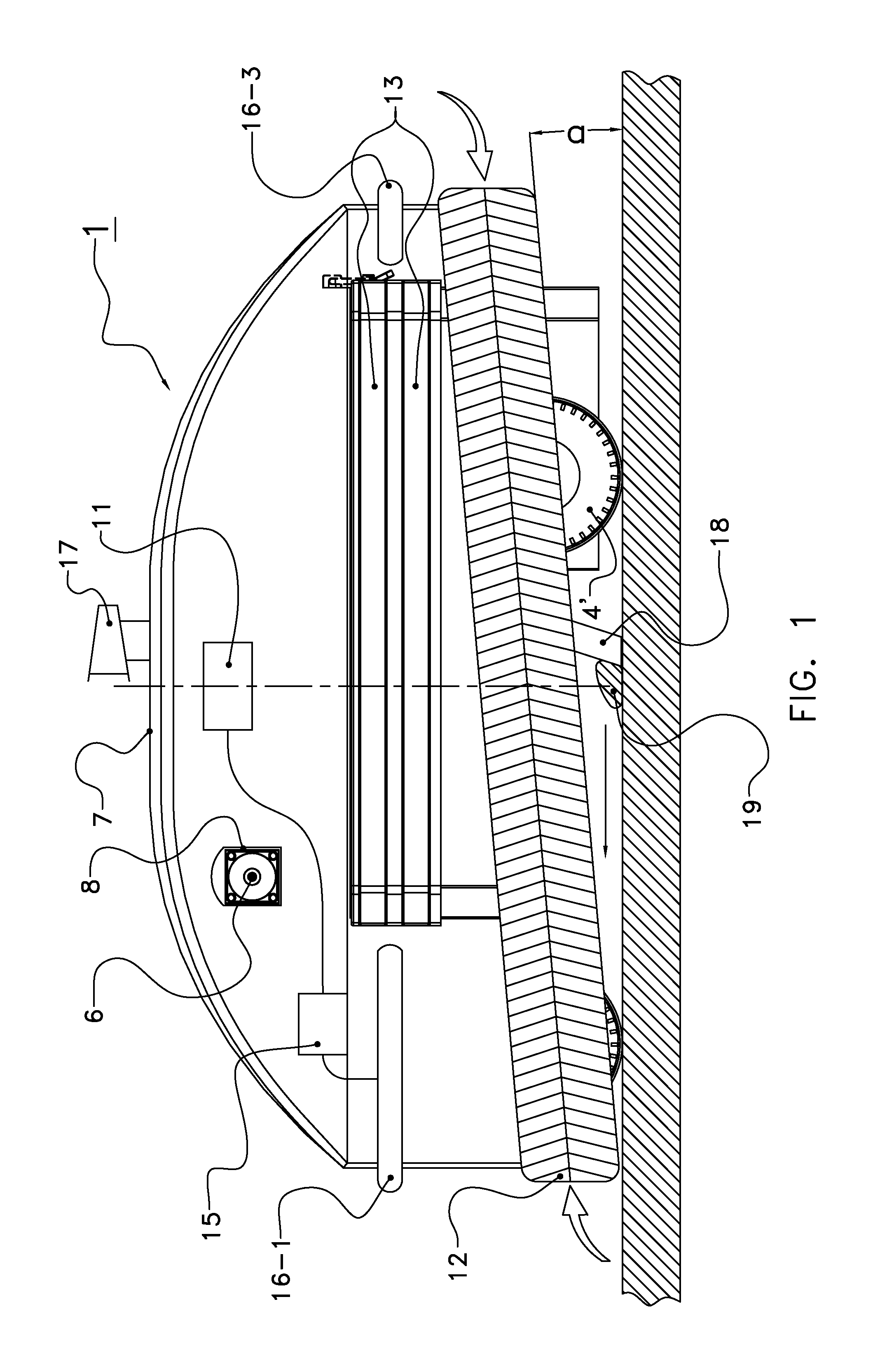Unmanned vehicle comprising a protection device