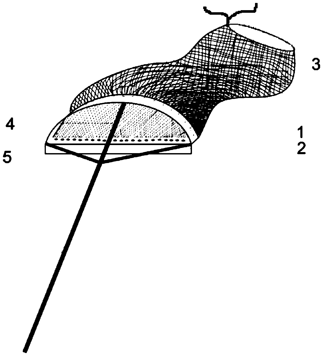 Burrowing-type shellfish rearing seedling catching device for sandy and muddy sediment pond and application method