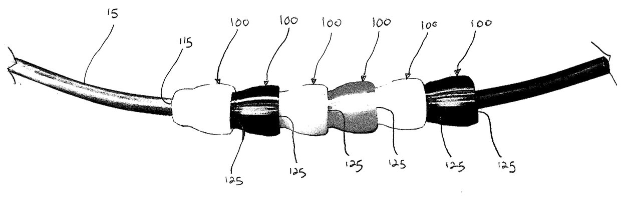 Protective component for power cable of an industrial electro-magnetic lifting device