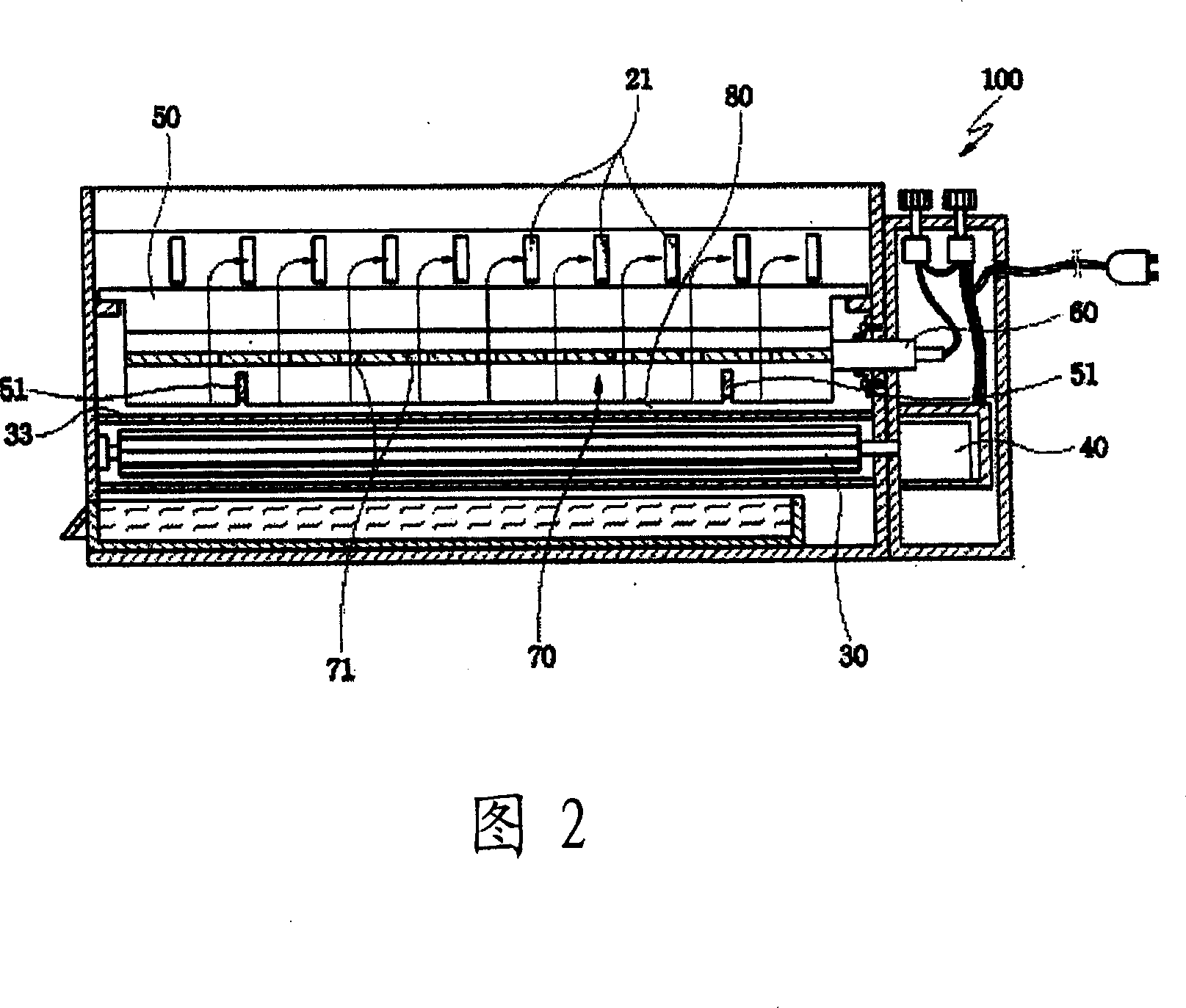 Air circulation system of roaster