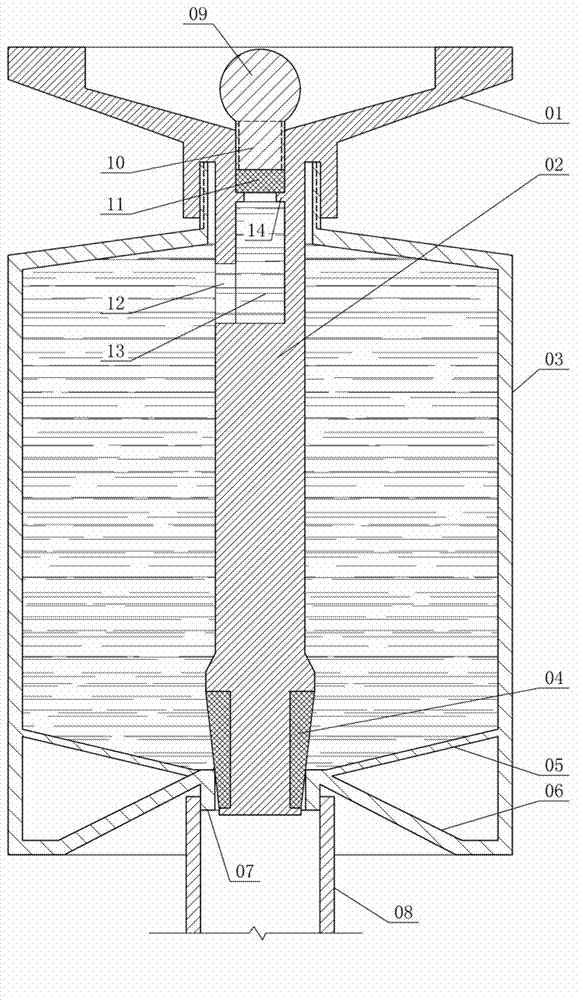 Bottom-cone-guided openable filling cylinder for glass cleanser