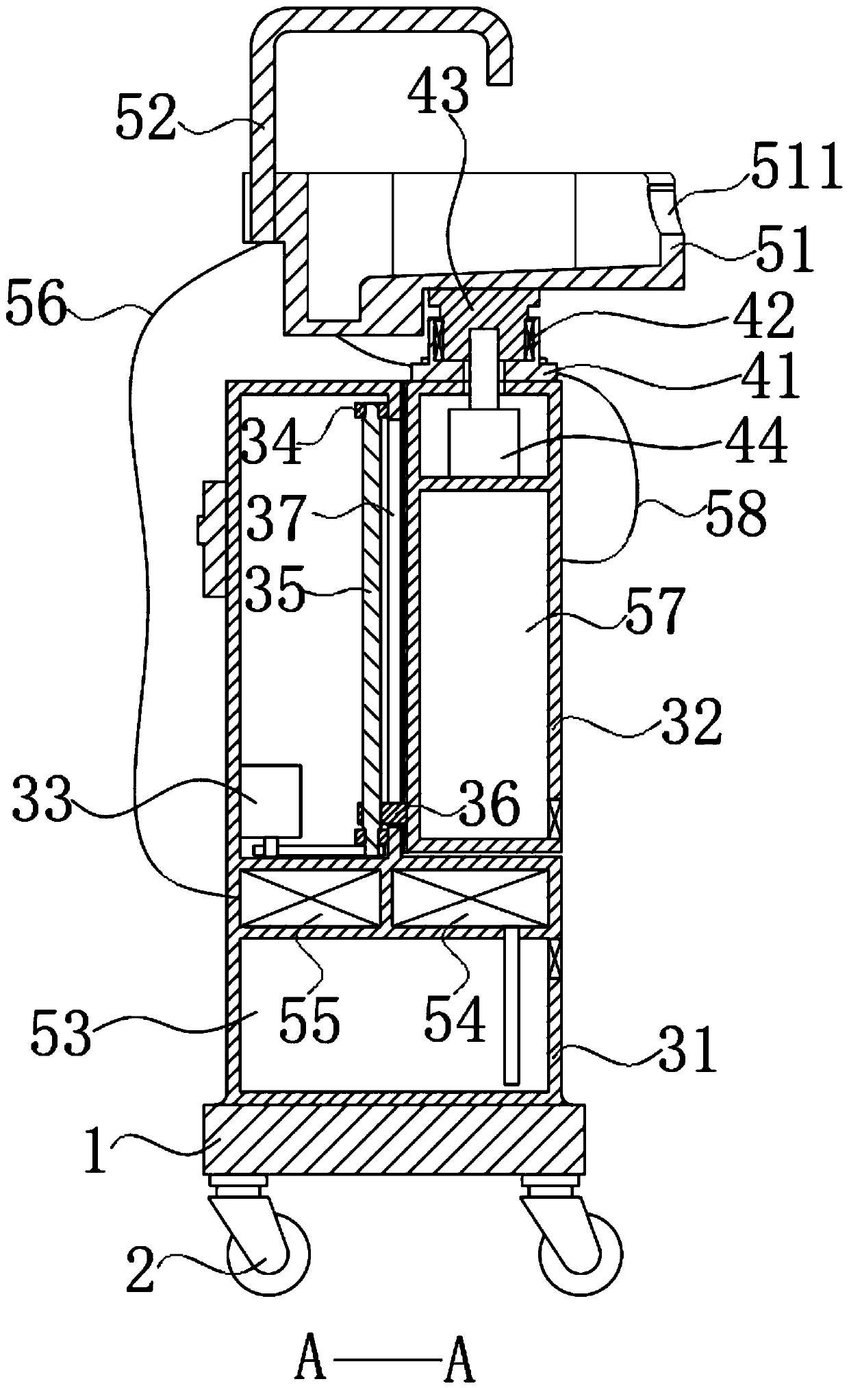 Multifunctional nursing device for bedridden patient of gastroenterology department