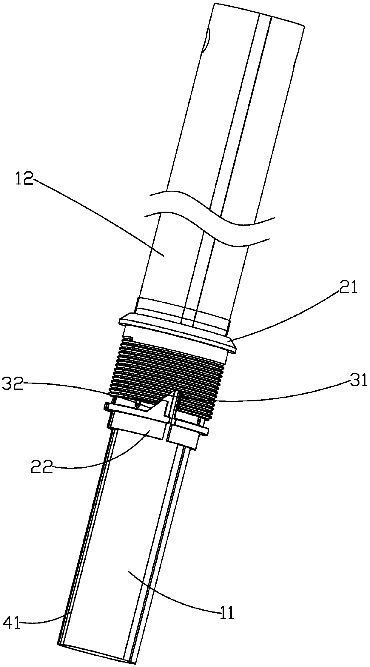 A locking structure applied to telescopic tube