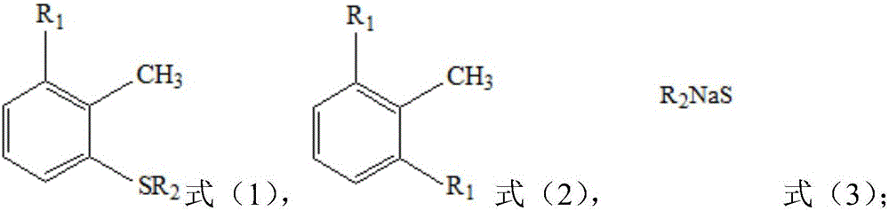 Preparation method of 2-halogen-6-alkylthio toluene